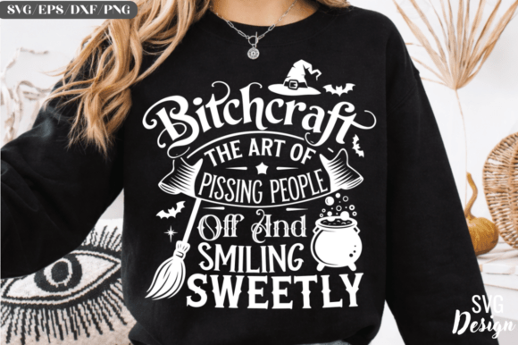 Bitchcraft SVG Funny Witch Halloween SVG Graphics