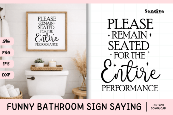 Funny Bathroom Sign Saying SVG 17: Graphics for Crafts