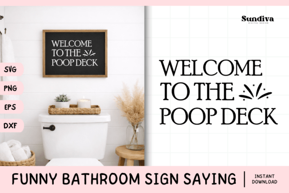 Funny Bathroom Sign Saying SVG 3: Graphics for Crafts That Deliver Real Smiles