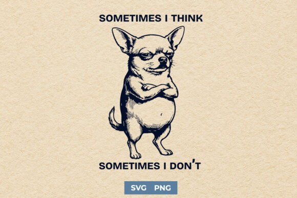 Funny Chihuahua SVG for Sarcastic Shirts: Graphics & Crafts