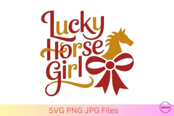 Lucky Horse Girl SVG: Graphics for Crafts & Equestrian Content