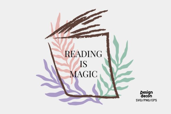 Reading is Magic Book SVG PNG for Crafts & Graphics