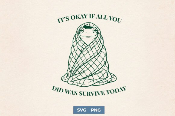 Relatable Mental Health Frog Cozy SVG: Graphics for Crafts & Care