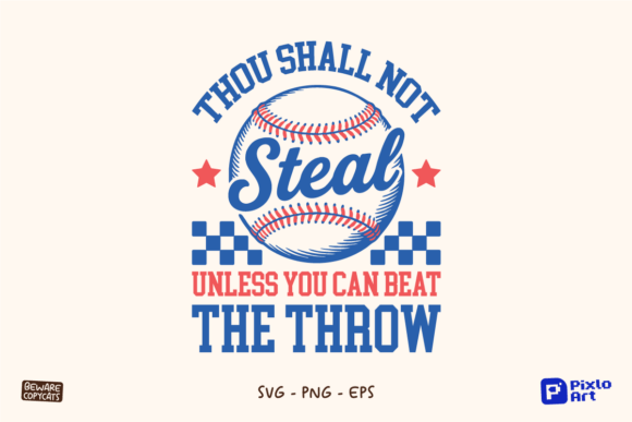 Thou Shall Not Steal Baseball SVG: Crafts & Graphics for Local Branding