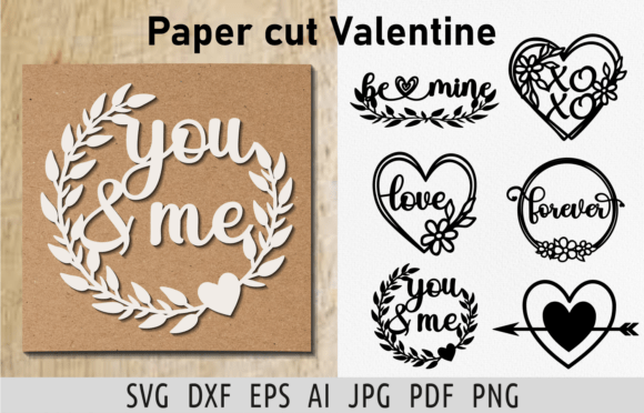 Valentine Wreath SVG: Graphics for Crafts-First Branding