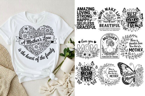 Wildflower Mother’s Day Bundle SVG: Graphics for Crafts & Content